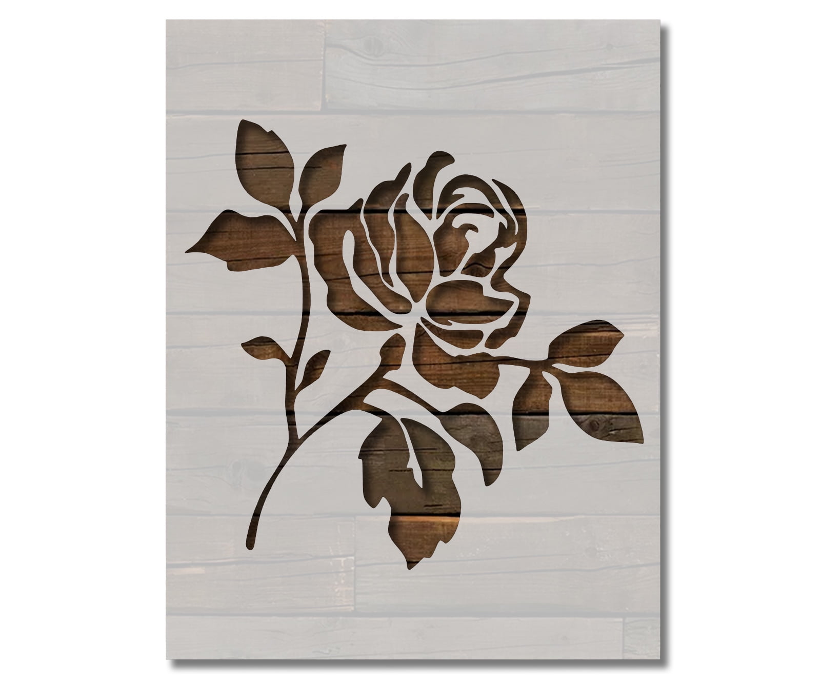 Flower Rose Stencil Template Reusable 8.5 x 11 for Painting on Walls, Wood, Etc. By Stencilville - Walmart.com flower-rose-stencil-template-reusable-8-5-x-11-for-painting-on-walls-wood-etc-by-stencilville-walmart-com