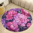 thumbnail image 1 of Flower Round Area Rugs for Bedroom Living Room, 5FT Soft Indoor Circle Carpets, Carpet Home Decor Floor Mat, 1 of 8
