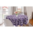 thumbnail image 1 of Flower Round Tablecloth, Floral Art with Rounds and Lavender Branches, Circle Table Cloth Cover for Dining Room Kitchen Decor, 60", Mauve Blue Violet, by Ambesonne, 1 of 2