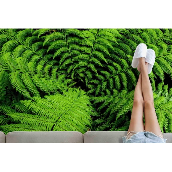 Flower Rug, Popular Rugs, Front Door Rug, Floral Rug, Pteridophyte Rugs, Fern Rugs, Cool Rugs, Green Rugs, Decorative Rugs, Entry Rug, 3.3'x6.5' - 100x200 cm