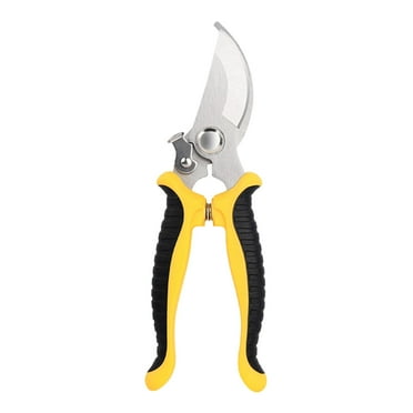 Flower Scissors Premium Bypass Pruning Shears Set, garden clippers, Hand Pruners for Plants, Flowers with Straight Stainless Steel Blades and for Clean Precise cuts Yellow