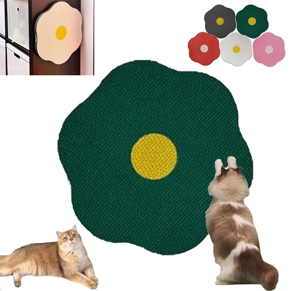 Flower Scratching Pad, Dual Purpose Wall Floor Mounted Cat Scratching Board, Space Saving Hanging Scratching Pad for Furniture Protection, for Grinding Claws
