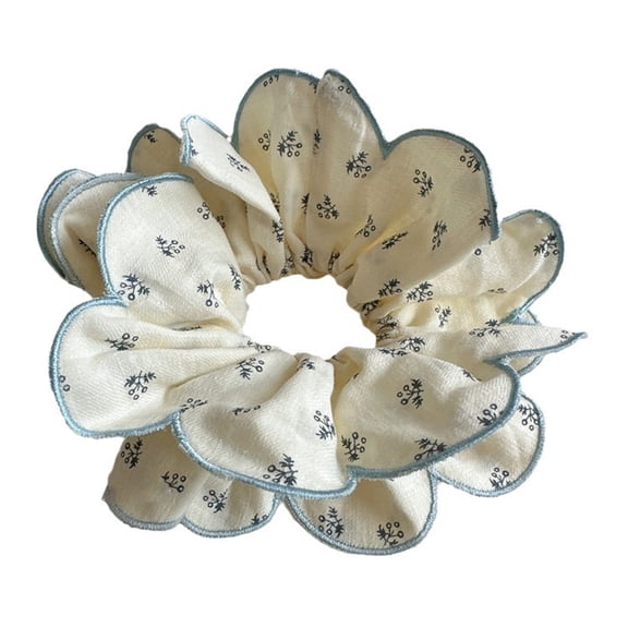 Elaborate Flower Hair Tie for Women Hair Holder Cute Scrunchies Floral Hair Rope Hair Tie Blue