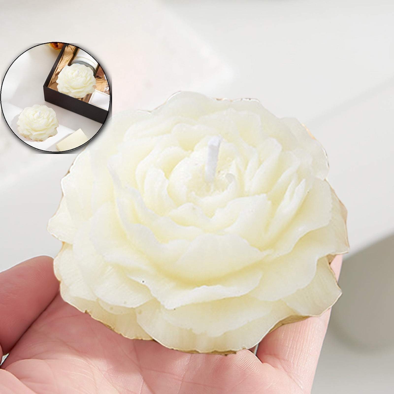Flower Shape Candle Soy Wax Handmade Minimalism Decorative for Home ... - Handmade Minimalist Decor