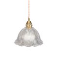 thumbnail image 1 of Flower Shape Clear Glass Pendant Lighting for Kitchen Sink, Transparent Glass Pendant Light for Dining Room Table, Modern Simple Ceiling Hanging Lamp for Kitchen Island, Chandelier for Bar Counter, 1 of 7