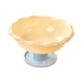 thumbnail image 1 of Flower Shape Fruit Bowl with Drainage Holes 10.2x5.5inch Accessory Lightweight for Living Room Detachable Base, 1 of 7