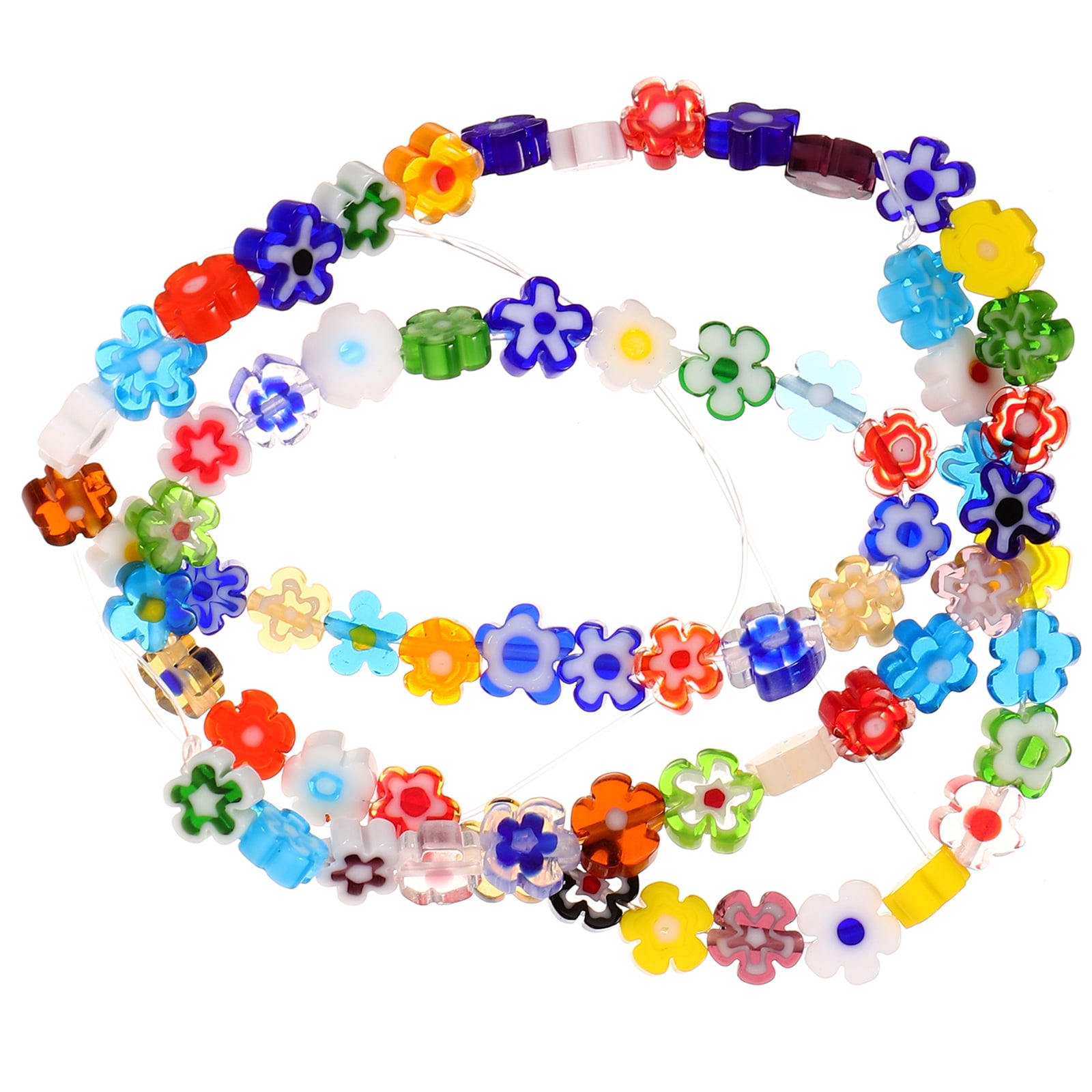 Flower Shape Glass Spacer Beads (Flower 6mm) for Jewelry Making DIY ...