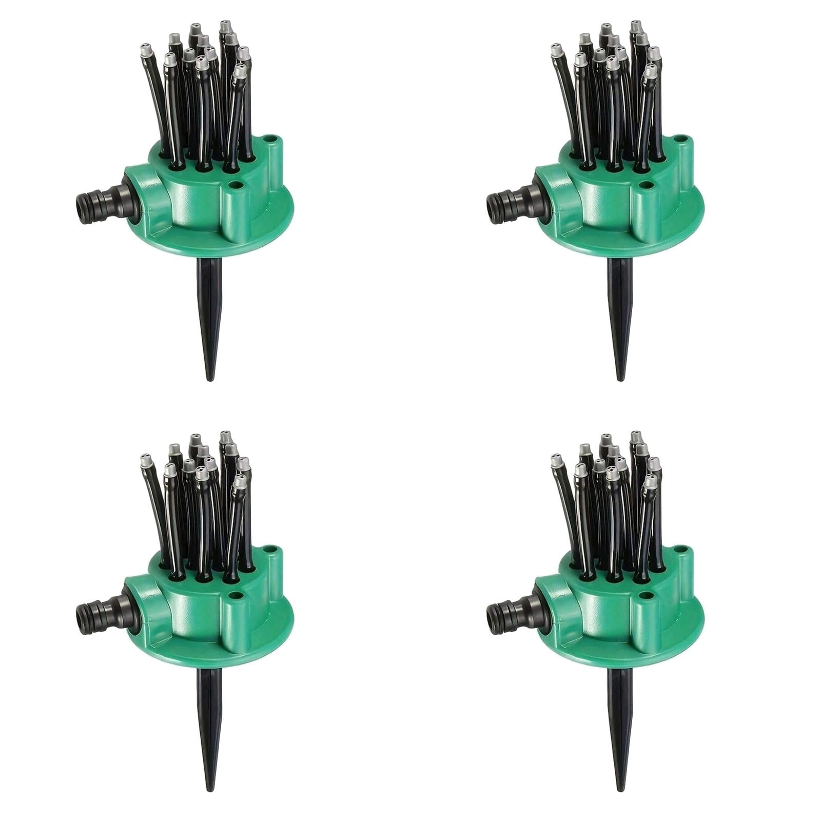 Flower Shape Head Water Spray Head 360 Multi Directional Lawn Sprinkler Precision Garden Irrigation Rotating Multi Arm for Hose Yard Grass Roof Cooling(4PCS)