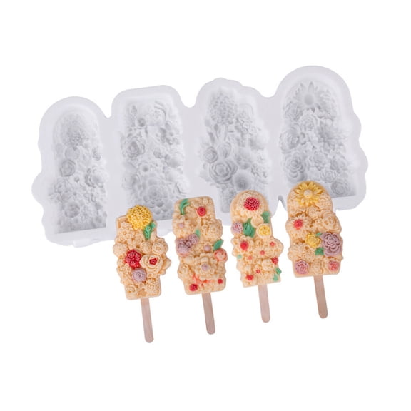 Flower Shape Ices Cream Molds Ices Ices Cream Mold Tray Cake Candy Candy Mold Ices Cubes Making Tool Easy Use