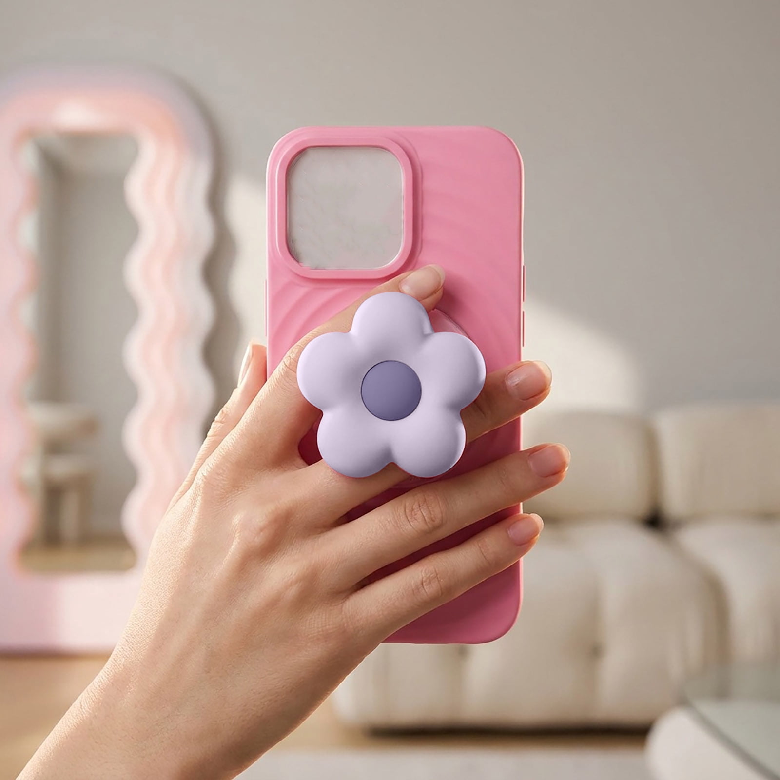 Flower Shape Magnetic Phone Grip Holder, Cute Silicone Socket for ...