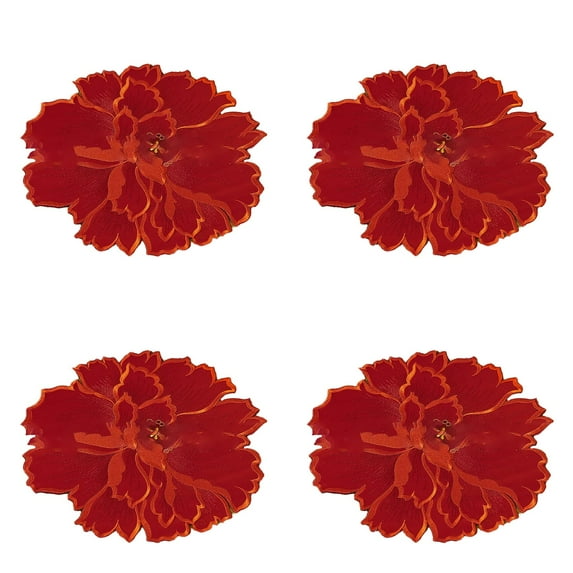 Flower Shape Placemat, Ongmies Christmas Decorations Indoor, Floral Shape Placemat with Exquisite Texture | Polyester Dining Mat for Home