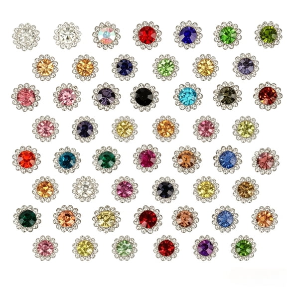 Flower Shape Rhinestones Sew on for Clothing, Shoe Decoration Accessories 200 Pcs