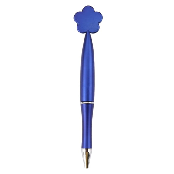 Flower Shaped Ballpoint Pens, Novelty Oil Ink Pens, Cute Flower Decor Plastic Pens, Cute Plastic Point Oil Pens, Portable Pocket Stationery for Office Daily Note Taking Supplies, Royal Blue