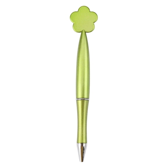 Flower Shaped Ballpoint Pens, Novelty Oil Ink Pens, Cute Flower Decor Plastic Pens, Cute Plastic Point Oil Pens, Portable Pocket Stationery for Office Daily Note Taking Supplies, Lime Green