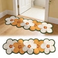 thumbnail image 1 of Flower Shaped Bath Rug, Non-Slip Water Absorbent Bathroom Mat, Super Cute Machine Washable Bathroom Rug, Small Round Floral Soft and Fluffy Bath Mat,, 1 of 9