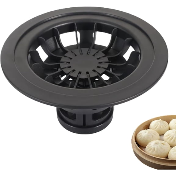 Flower Shaped Bun & Dumpling Machine, 7in Food-Grade Steam Bun Mold, Quick Made Pastry Pie Dumpling and Bun, Steam Bun Maker For Home Kitchen Beginner Kid, Easy To Use And Clean(Black)