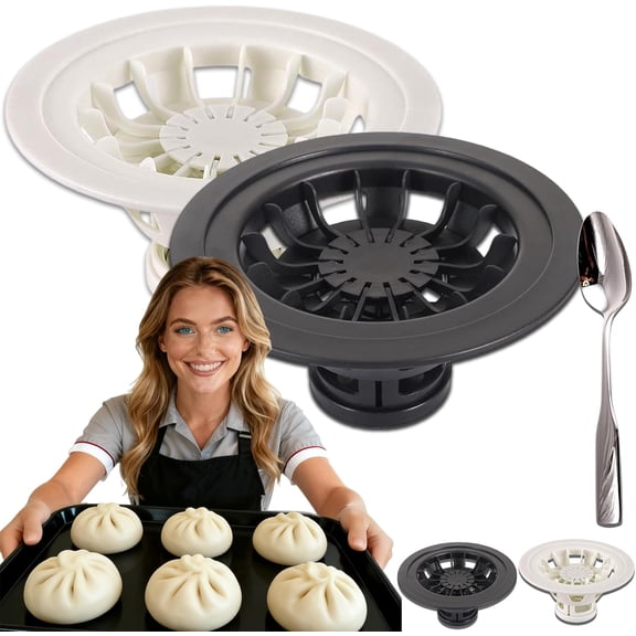 Flower Shaped Bun & Dumpling Machine, Bao Bun Maker, Big Dumpling Bao Bun Mold, Easy to Use and Clean, Quick Made Pastry Pie Steam Bun Mold for Home Kitchen Beginner (MIX,2pcs)