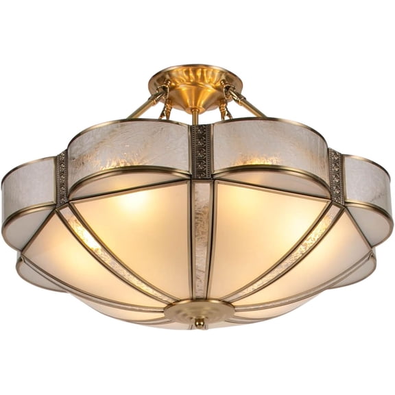 Flower-Shaped Ceiling Light 5-Layer White Petal Shade 2 E27 Bulb Sockets 11.8" Wide Flush Mount Hallway Bedroom Kitchen Classic Ceiling Lamp Hardware Pack Included