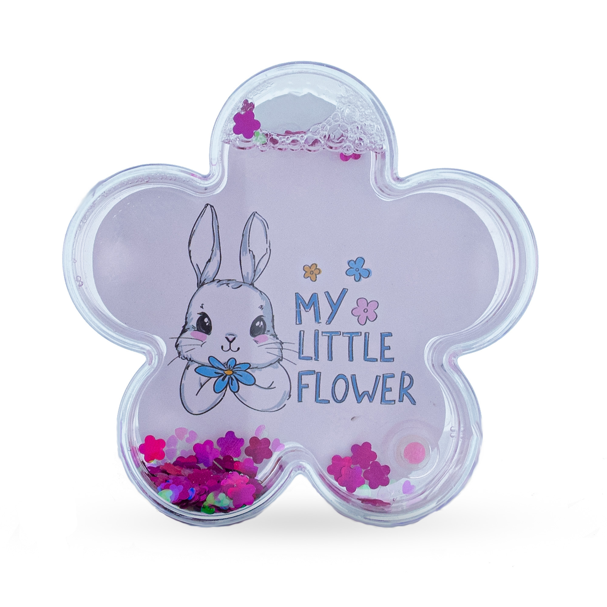 FlowerShaped Clear Acrylic Plastic Water Globe Picture Frame