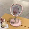 thumbnail image 1 of Flower Shaped Desktop Vanity Mirror - Tabletop Beauty Mirror with Stand for Girls, Students, Dormitory Use, 1 of 12