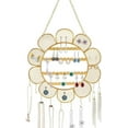 thumbnail image 1 of Flower Shaped Earring Holder Wall Mounted Earring Rack Hanging Jewelry Organizer Wall Necklaces Storage Grid Shape Jewelry Display Stand for Stud Earring Bracelets, 1 of 7