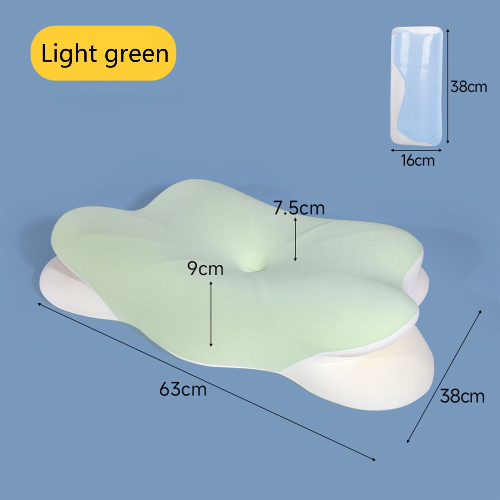 Flower Shaped Ergonomic Cloud Cervical Pillow, Neck Pain Relief Bed Pillow for Side Back Stomach Sleepers, Breathable Anti-Pilling Soft Sleeping Pillow