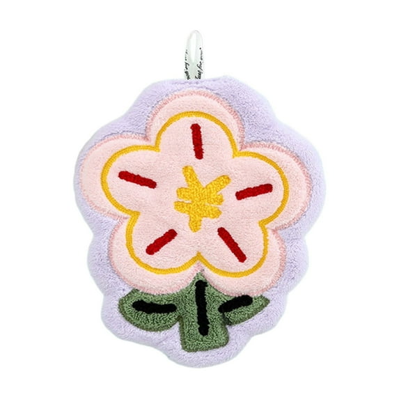 Flower-Shaped Hand TowelsHanging Hand Towels for Bathroom Kitchen Funny HandTowel Decorative Decor Face Towels- Unique Gifts Pink