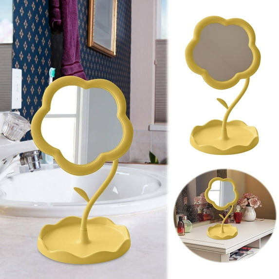 Flower Shaped Makeup for Desk Vanity - Decorative Home Accessories for Bedroom Living Room and Minimal Space Enhancements