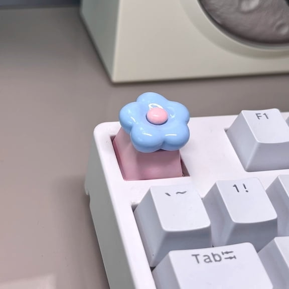 Flower Shaped Personalized Keycaps for Cross Axis Mechanical Keyboards OEM Height ESC Decorative Supplementary Keycaps
