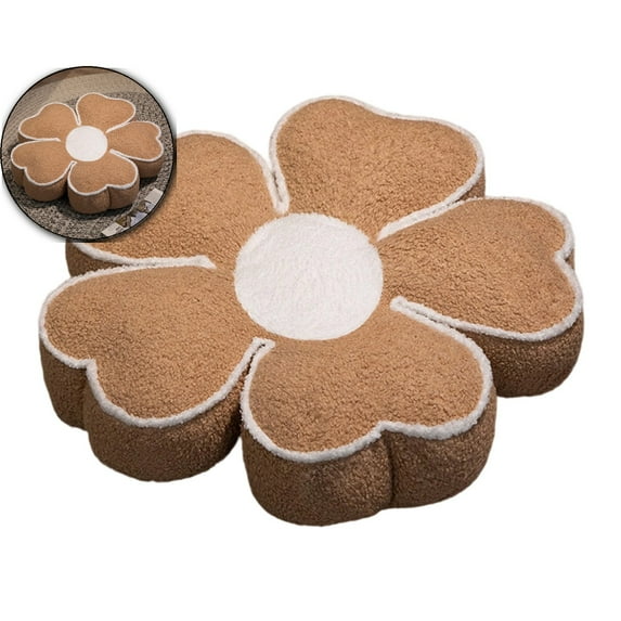 Flower Shaped Pillow Daisy Pillows Floor Cushion Pastel Cute Seat Cushions Aesthetic Dorm Decorative Fun Throw Pillow for Bed, Couch
