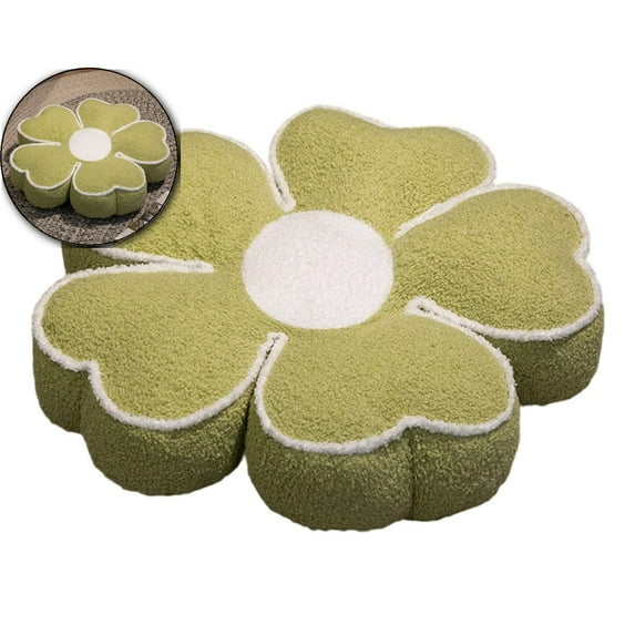 Flower Shaped Pillow Daisy Pillows Floor Cushion Pastel Cute Seat Cushions Aesthetic Dorm Decorative Fun Throw Pillow for Bed, Couch