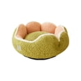 thumbnail image 1 of Flower-Shaped Plush Pet Bed, Semi-Enclosed Pet House Calming Nest Cat Bed Dog Bed with Washable Cushion for Cats & Small Dogs, 1 of 5