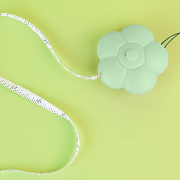 Flower Shaped Retractable Tape Measure - 2 Meter Plastic Measuring Ruler with Petal Design - Portable Keychain Sewing Tool for Body Measurement, Crafts & Home