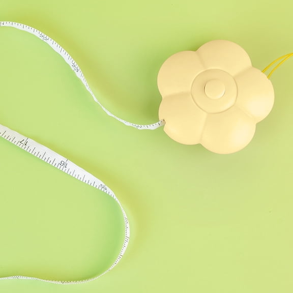 Flower Shaped Retractable Tape Measure - 2 Meter Plastic Measuring Ruler with Petal Design - Portable Keychain Sewing Tool for Body Measurement, Crafts & Home