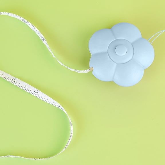 Flower Shaped Retractable Tape Measure - 2 Meter Plastic Measuring Ruler with Petal Design - Portable Keychain Sewing Tool for Body Measurement, Crafts & Home