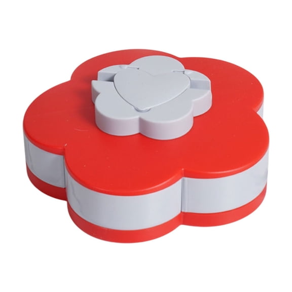 Flower-Shaped Rotating Snack Tray with Separate Compartments for Dried Fruits and Treats, Multi-Functional Phone Stand, Ideal for Living Room Entertaining, 1 Piece