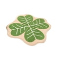 thumbnail image 1 of Flower Shaped Round Rug for Bedroom Living Room, Fluffy Circular Rug Washable Nursery Rug for Room Nonslip Indoor Floor Mat for Entryway, Green Leaves, 31.5x31.5 Inch, 1 of 8