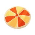 thumbnail image 1 of Flower Shaped Round Rug for Bedroom Living Room, Fluffy Circular Rug Washable Nursery Rug for Room Nonslip Indoor Floor Mat for Entryway, Lemon, 15.7x15.7 Inch, 1 of 8