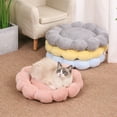 thumbnail image 1 of Flower-Shaped Round Soft Plush Pet Bed, Ultra Soft Cozy Calming Anti-Anxiety Cushion Bed for Cats Kittens Puppies Small Medium Dogs, Non-Slip Washable Indoor All Season Cozy Pet Mat, 1 of 7