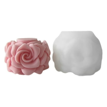 Flower Shaped Silicone Candle Mold 3D Wax Crafts Mould Home Decorations Molds