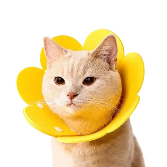 Flower Shaped Soft Pet Recovery Cone, Adjustable Anti-Bite Lick Collar