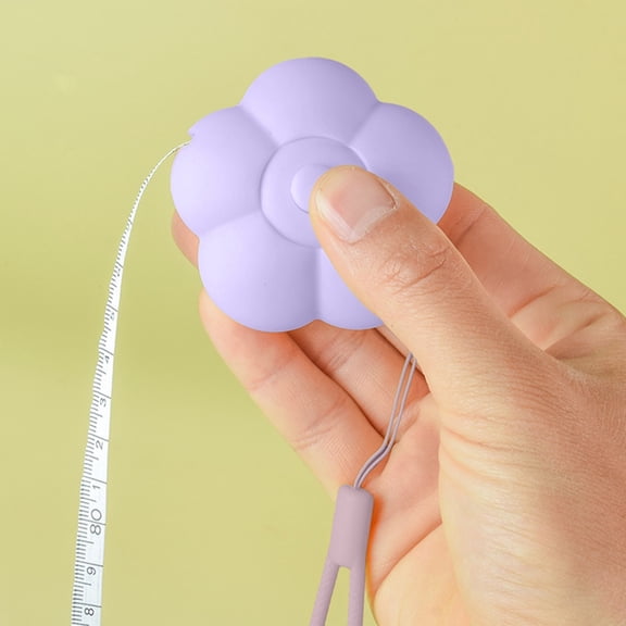 Flower Shaped Tape Measure Small 2-meter Portable Petal Small Ruler Telescopic Measuring Ruler for Body Waist Hip Measurement, Sewing Tailor Ruler for Home Daily Use