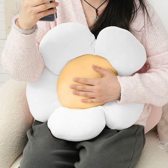 Flower Shaped Throw Pillow Butt Cushion, Seating Cushion, Cute Room Decor & Plush Pillow for Bedroom Sofa Chair 17in