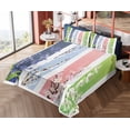 thumbnail image 1 of Ambesonne Colorful Fitted & Top Sheet Set with Shams, Lily Primrose Valley, Multicolor, 1 of 5
