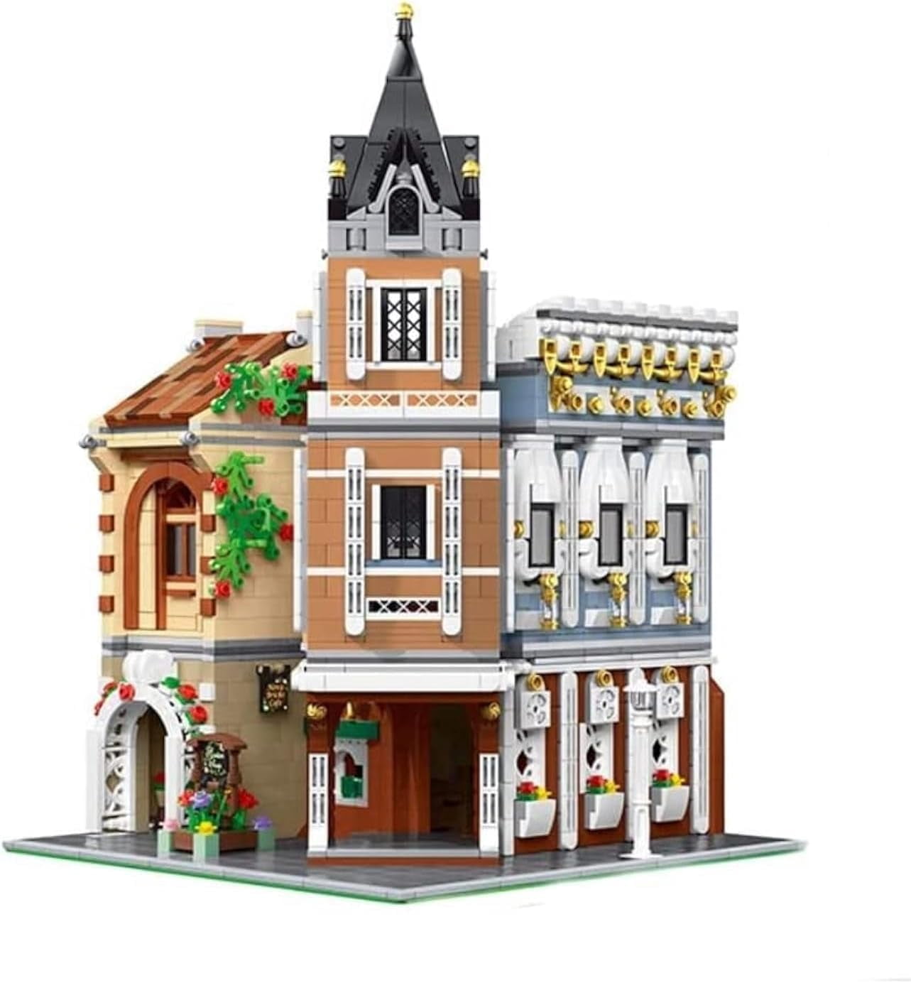 Flower Shop and Café City Modular Building Block Set 3036 Piece Two ...