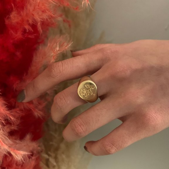 Flower Signet Ring