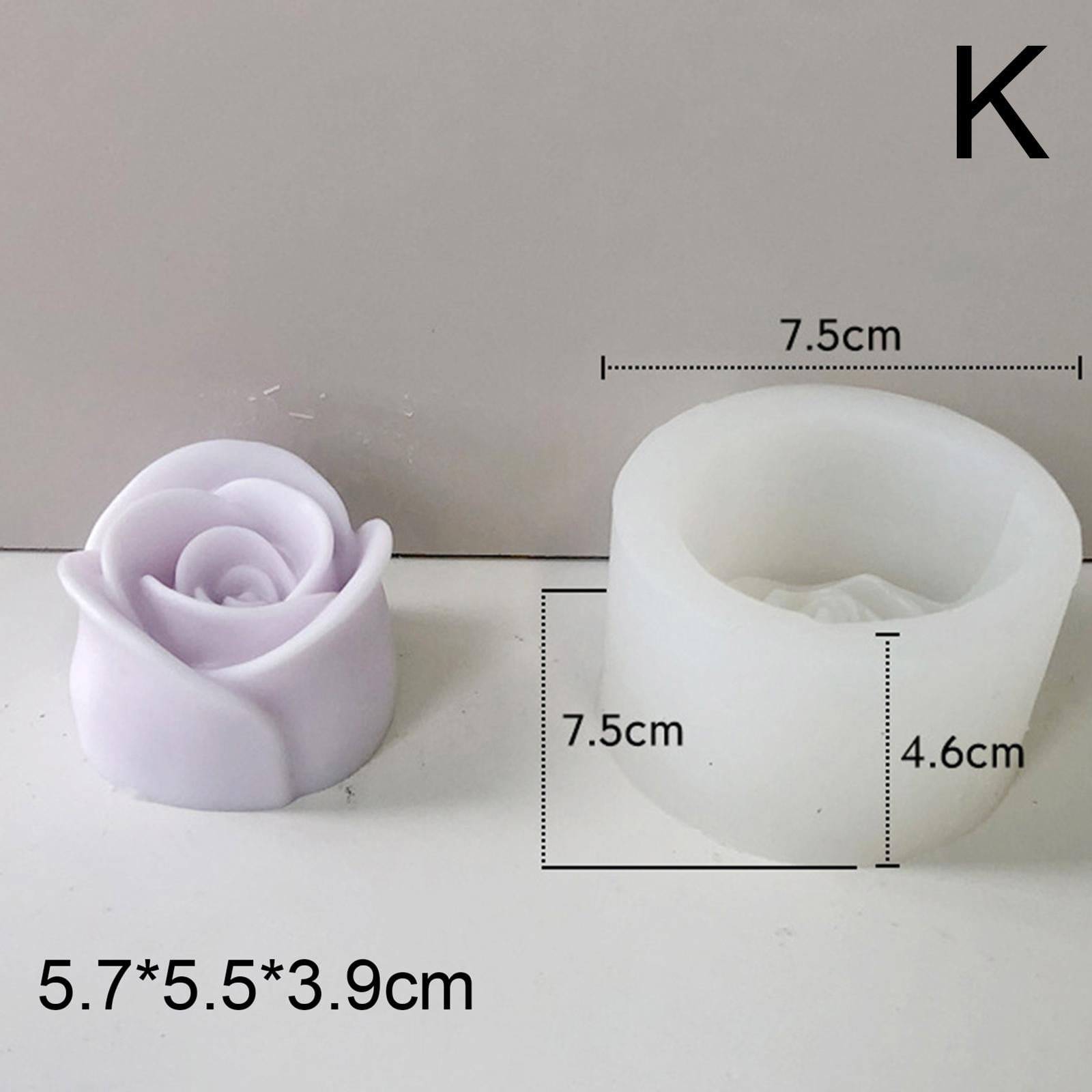 3D Rose Flower Shaped Candle Mold Wax Aroma Candle Soap Making