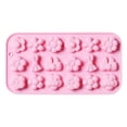 thumbnail image 1 of Flower Silicone Fondant Molds 18 Cavity Flower Cake Resin Mold Candy Chocolate Ice Cube Fondant Molds Kitchen Baking Tools for Sugarcraft Cake Decorating Dessert Making,Non-Stick Cake Pop Molds(Pink), 1 of 9