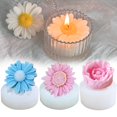 thumbnail image 1 of Flower Silicone Mold for Resin Candle Mold, 3D Valentine's Day Candle Soap Mould Cake Fondant Chocolate Mold Epoxy Casting Resin Mould for Craft Handmade Gift, 1 of 6