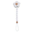 thumbnail image 1 of Flower Silicone Pacifier Clip - Food-Grade, Teething Relief, Stainless Steel Clip, Baby Use, 1 of 2